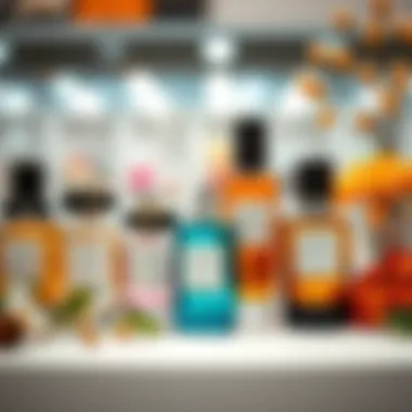 Seasonal fragrance selection displayed