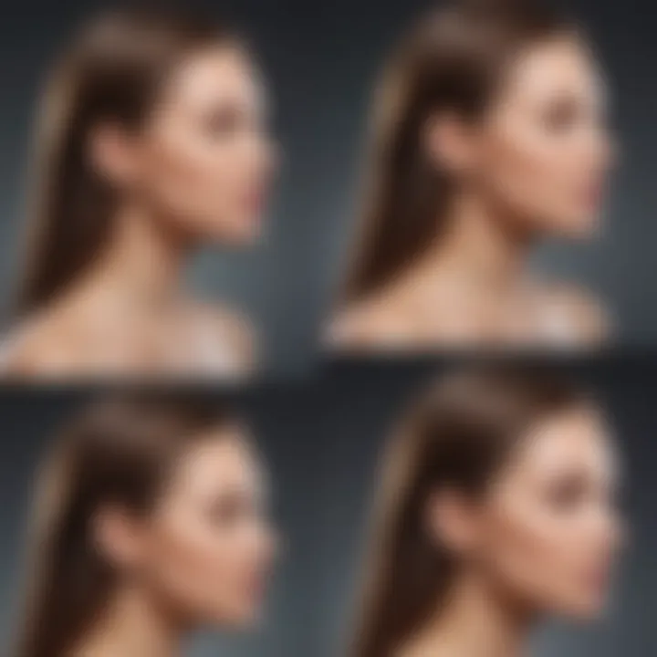 Illustration of hair regrowth stages
