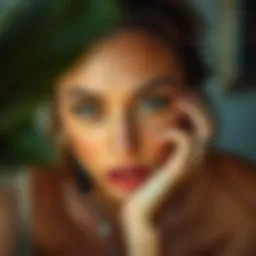 Conceptual representation of female allure and societal beauty standards