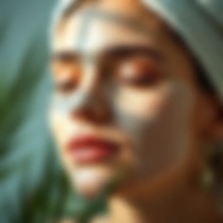 Rejuvenating Face Mask Application for Youthful Glow A serene face mask application for rejuvenating skin