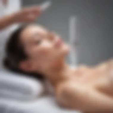 Integrating Vibration Therapy into Skincare A serene setting showcasing a skincare routine with a massage tool