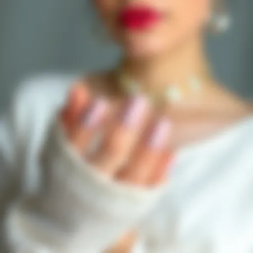 Elegant Short Artificial Nails Elegant short artificial nails showcasing a polished design