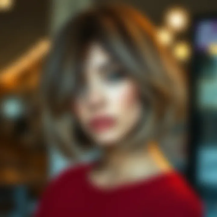 Textured Bob with Highlights for a Modern Look Textured bob with highlights for a modern look