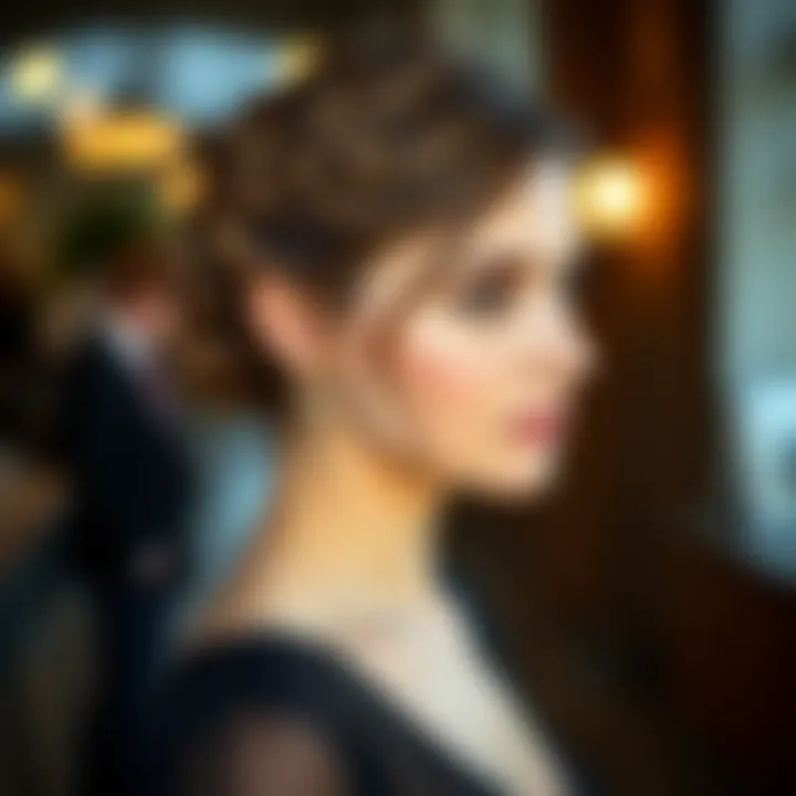 Chic Braided Updo for Short Hair Chic braided updo with short hair