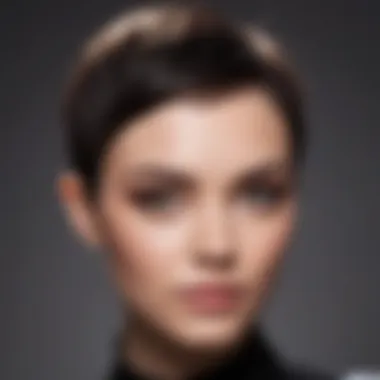 Sleek pixie cut reflecting modern style