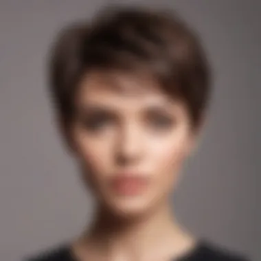 Textured short hairstyle with volume