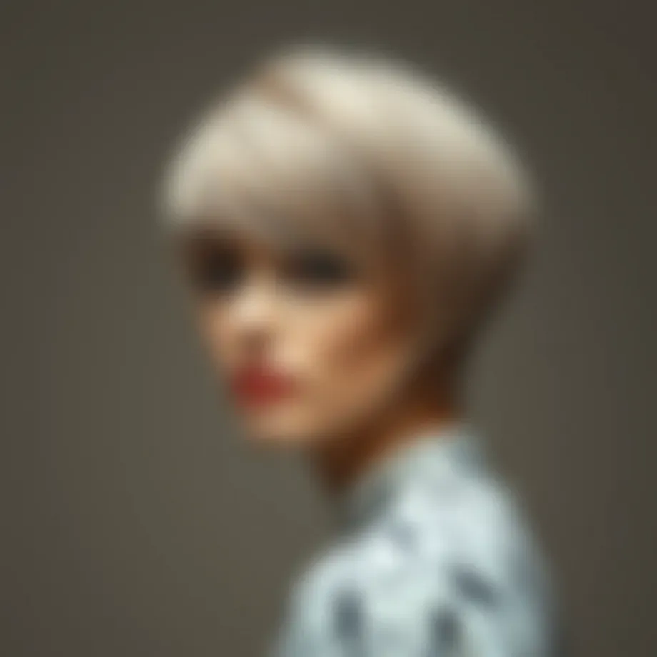 Trendy short hairstyle showcasing elegance