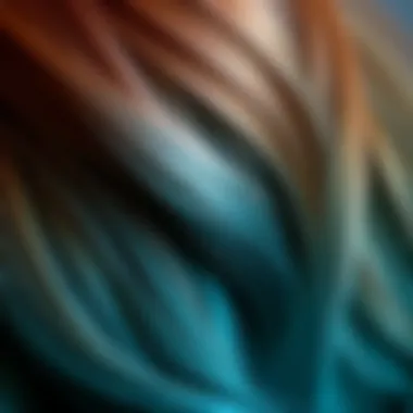 Close-up of beautifully blended hair colors