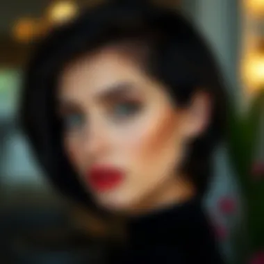 Sophisticated Layered Black Hairstyle Elegant layered black hairstyle showcasing sophistication