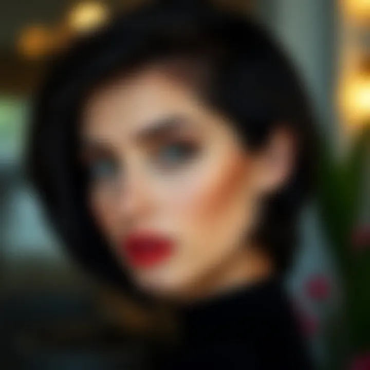 Sophisticated Layered Black Hairstyle Elegant layered black hairstyle showcasing sophistication