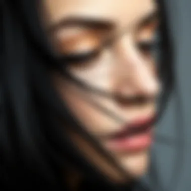 Textured Layers in Black Hair Close-up of textured layers in black hair