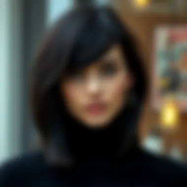 Trendy Black Layered Hairstyle Trendy black layered hairstyle suitable for various face shapes