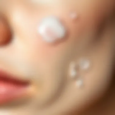 Skin Health and Sunscreen A close-up of skin demonstrating the effects of sunscreen application.