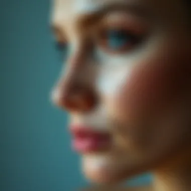 Close-up of glowing skin after collagen use