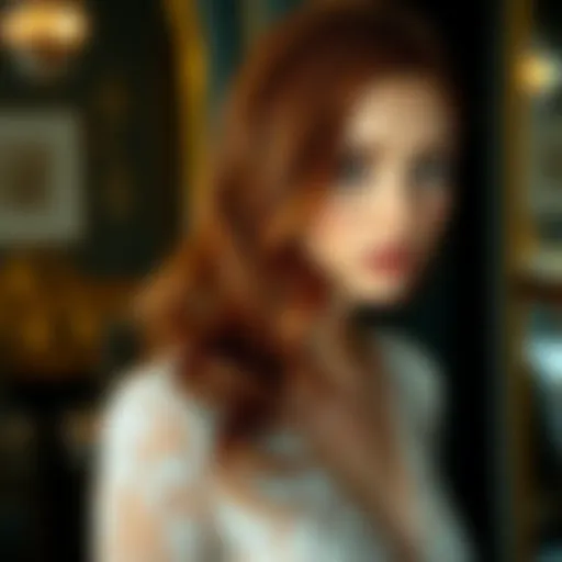 Rich Auburn for Pale Skin Tones Elegant woman with pale skin showcasing rich auburn hair color