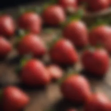 Fresh strawberries on a wooden surface