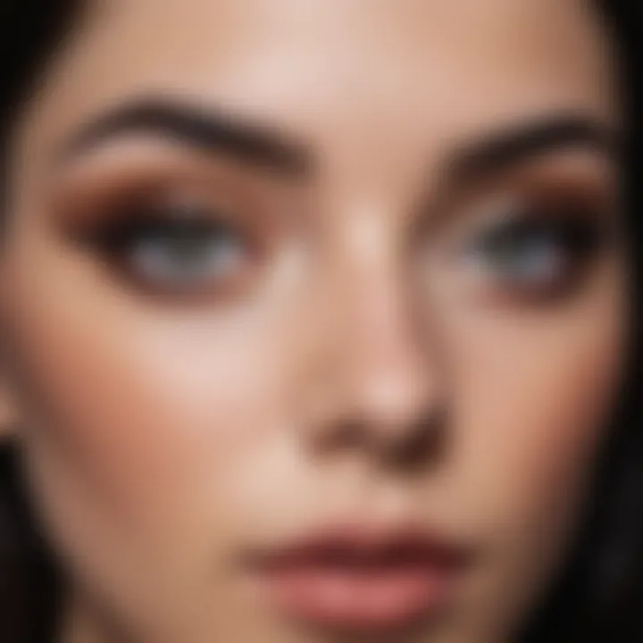 Close-up of a stunning eye makeup look for those with black hair