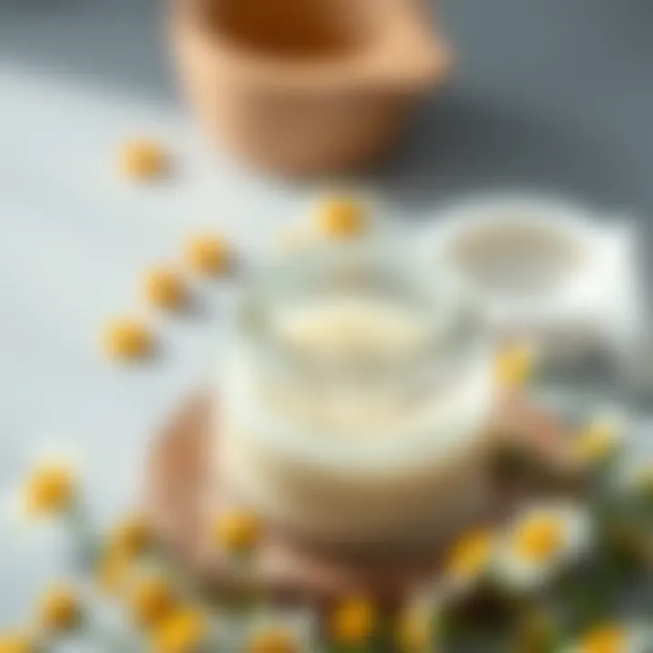 A calming chamomile lotion preparation