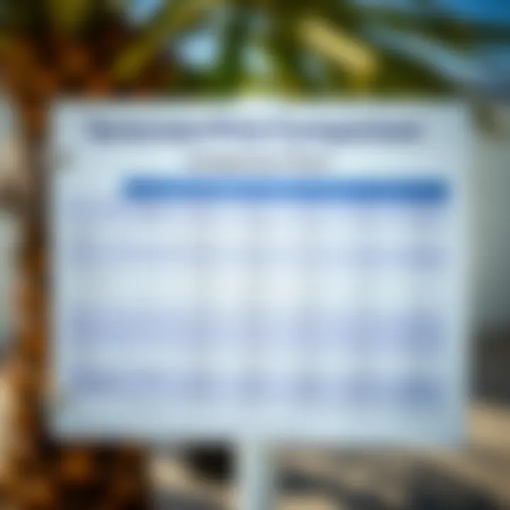 Comparison chart highlighting different sunscreen prices