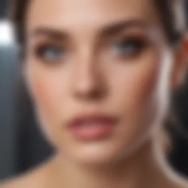 A close-up of a flawless skin