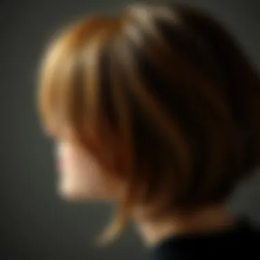 Texture and Definition in Haircuts Close-up of textured hair in a long front short back style