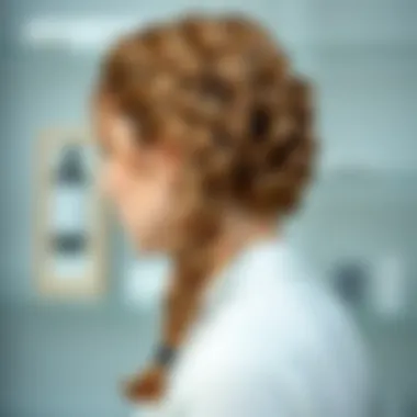 Texture and volume in a reverse braided hairstyle