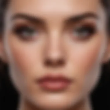 Elegant representation of thick eyebrows enhancing facial features