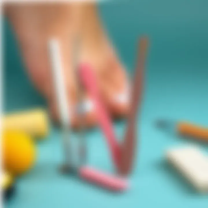 Diverse Foot File Designs and Materials A variety of foot files showcasing different designs and materials