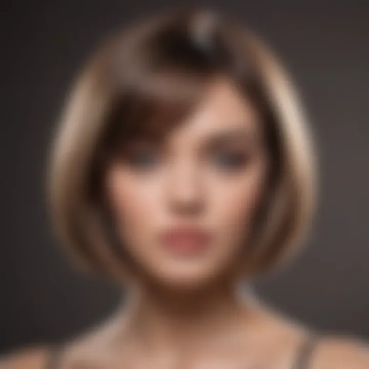 Trendy bob haircut showcasing elegance