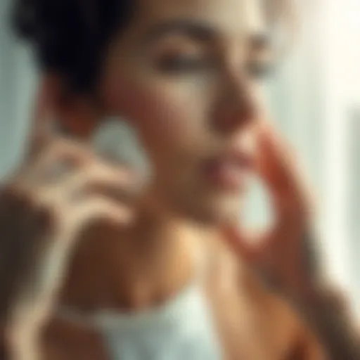 Illustration of a woman applying hair removal cream