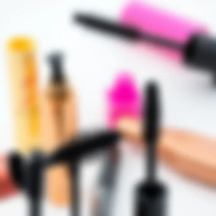 Diverse Mascara Variants Different types of mascara displayed
