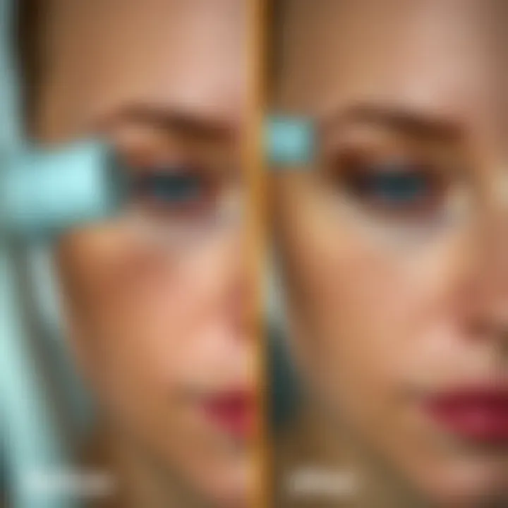 Transformation of skin post treatment Before and after treatment for razor scars