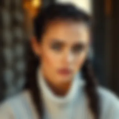 Chic style with long braids