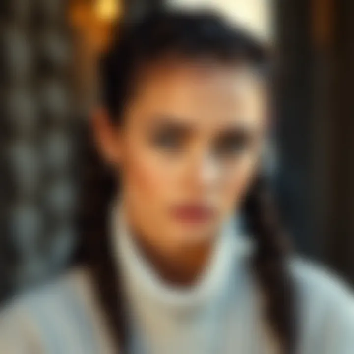 Chic style with long braids