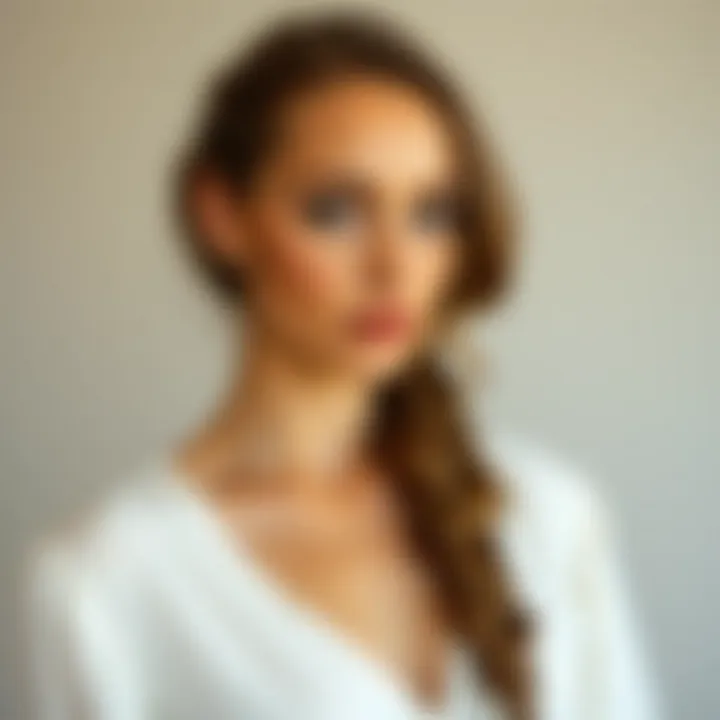 Elegant long braided hairstyle