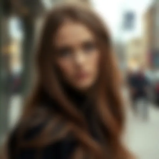 Chic long hair with side bangs