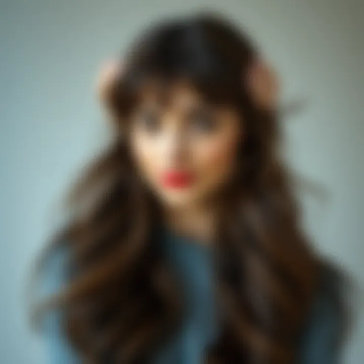 Playful Long Hair with Wispy Bangs Playful long hair with wispy bangs