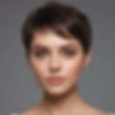 Layered pixie cut enhancing facial features