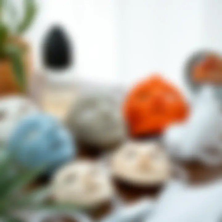 Diverse Face Masks for Different Skin Types Variety of face masks on a table