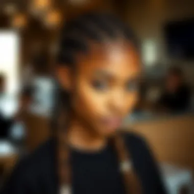 A variety of reverse braid styles showcased