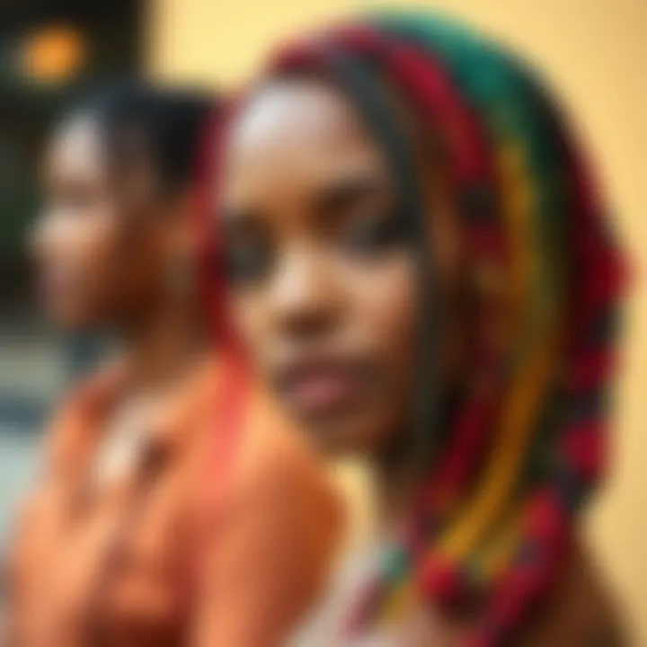 Colorful Expressions of Style Vibrant colored braids reflecting personal style