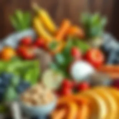 A colorful array of nutritious foods representing a balanced diet