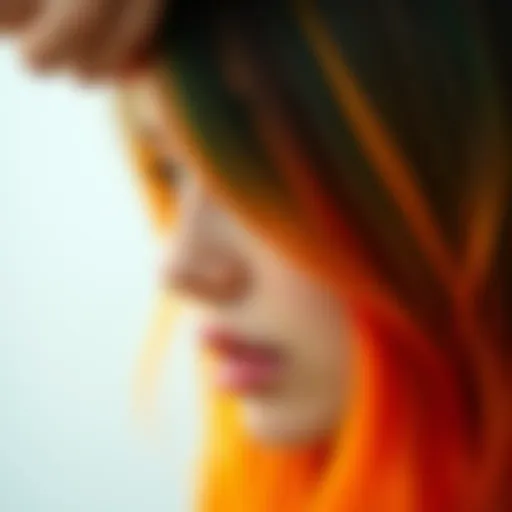 Vibrant hair color application on wet hair