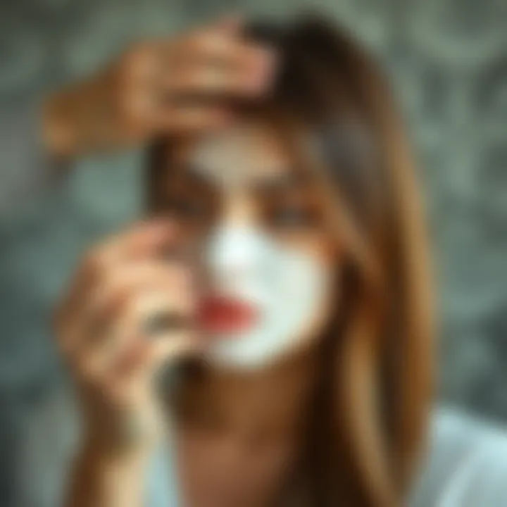 Egg Hair Mask Application Egg hair mask application for shiny hair