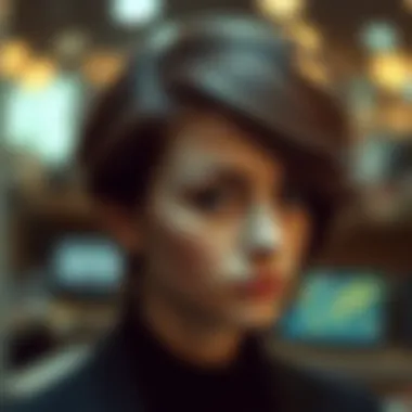 Stylish haircut showcasing volume on top