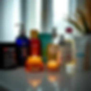 Selection of skincare products for different skin types