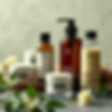 Essence of Nature Natural skincare products displayed attractively
