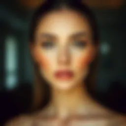 Elegant facial shape illustration highlighting various forms