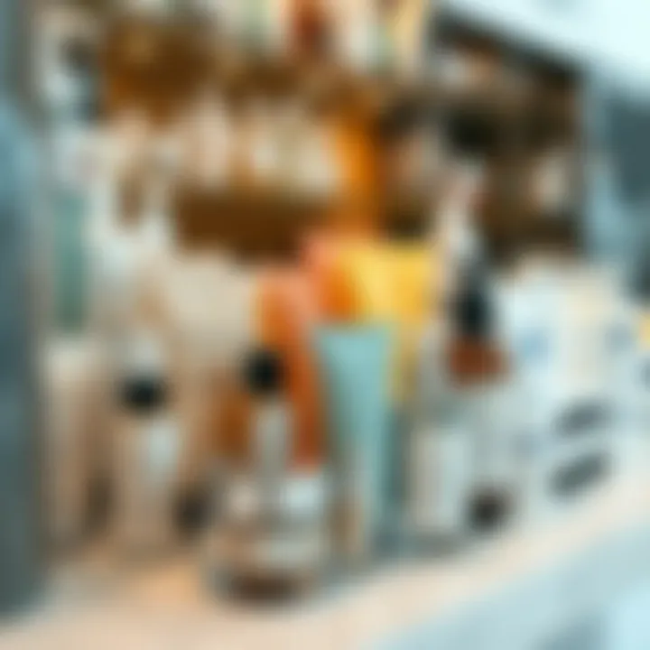 Diverse Range of Facial Cleansing Products Variety of facial cleansing products on display