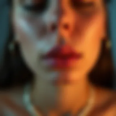 Visual representation of psychological aspects related to chin fat reduction